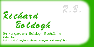 richard boldogh business card